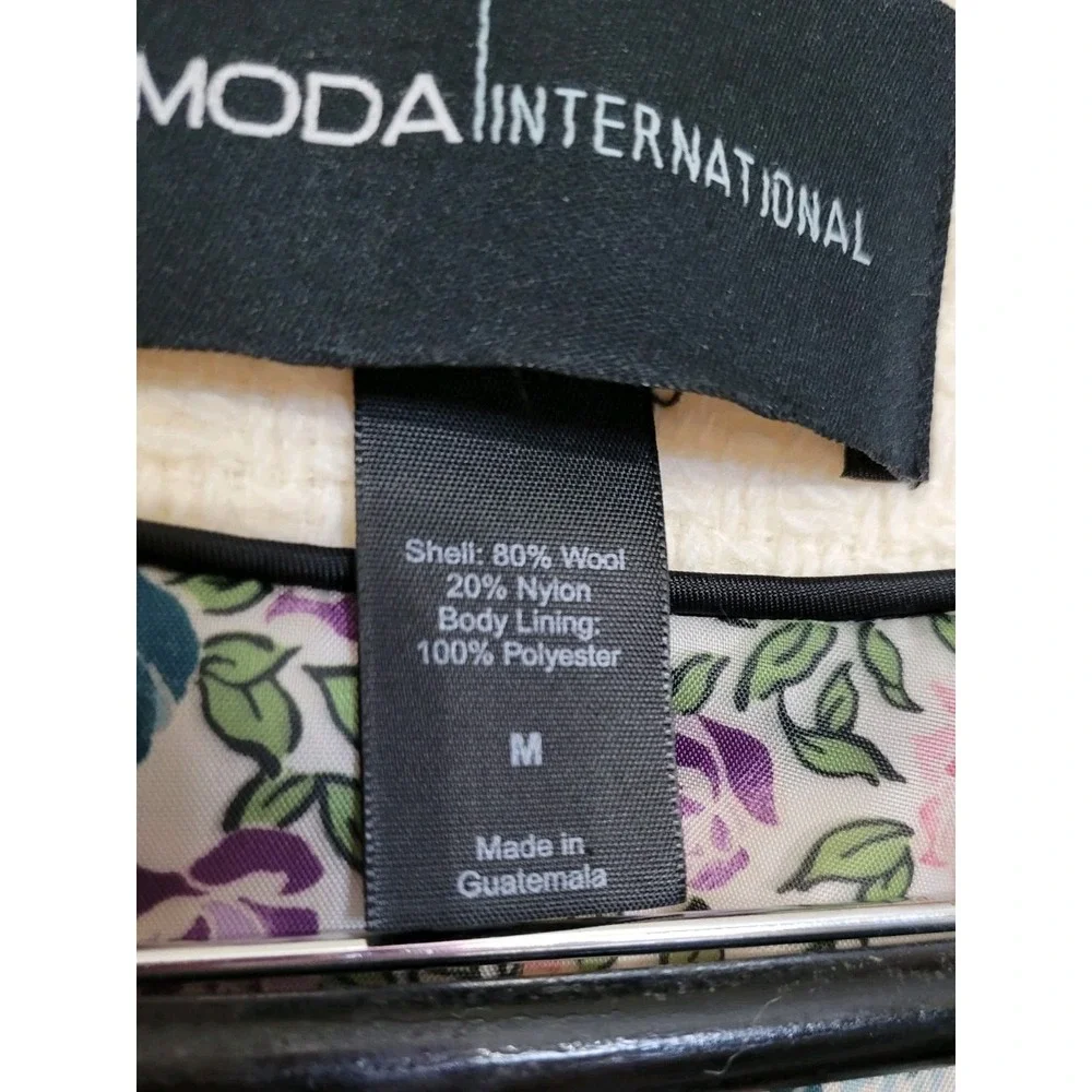 Moda‎ International Wool Bleand Pea Coat Double Breasted Classy Casual Size M